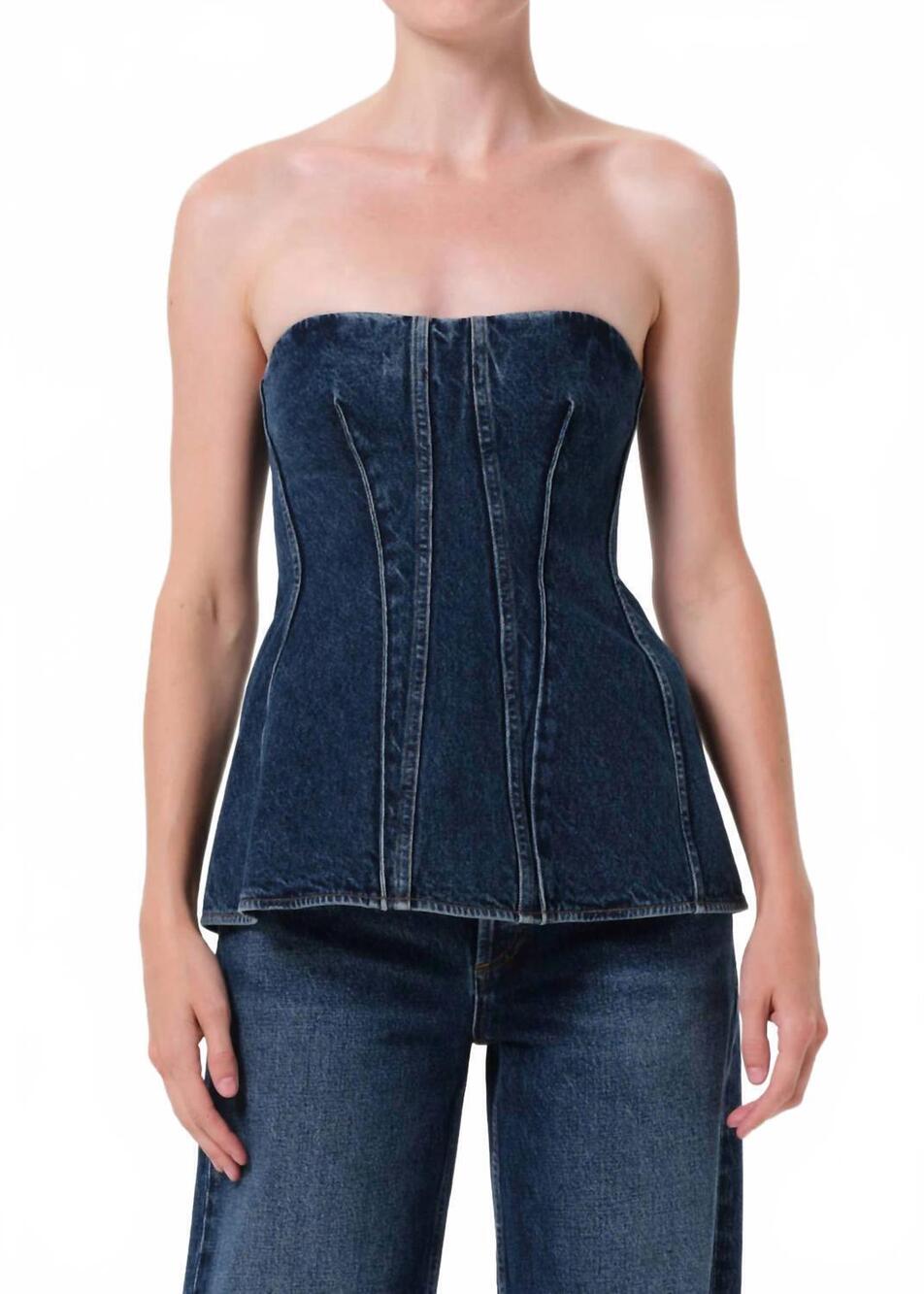 NEW AGOLDE lara corset top in form